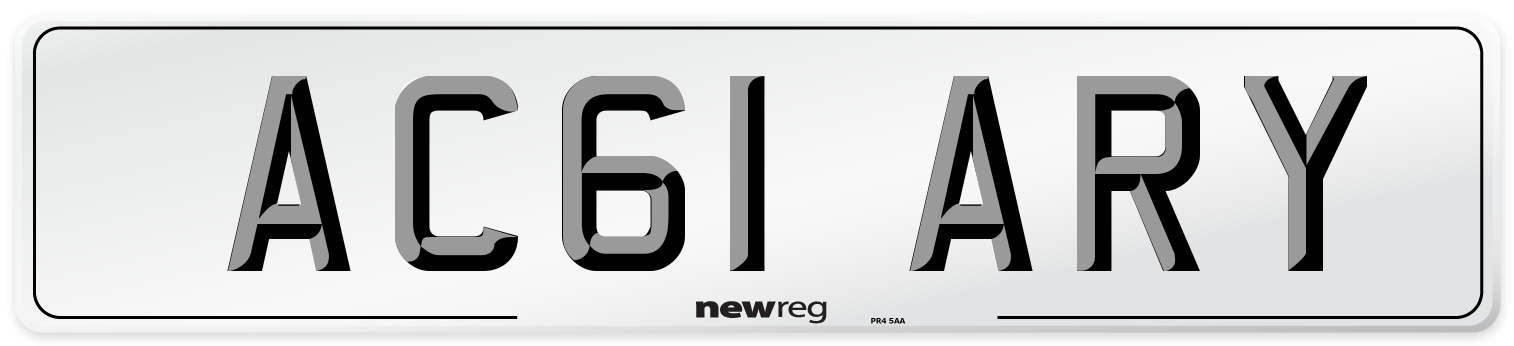 AC61 ARY Number Plate from New Reg